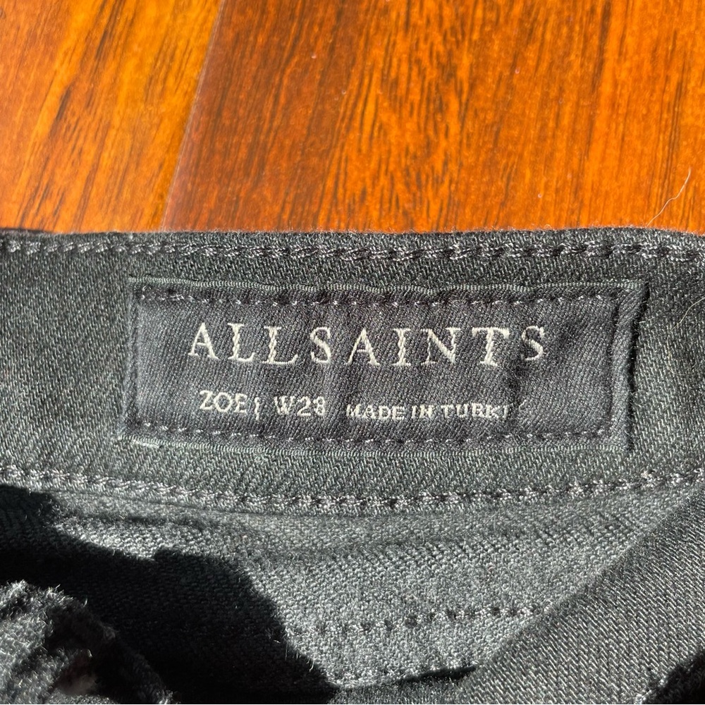 all saints black flare jeans